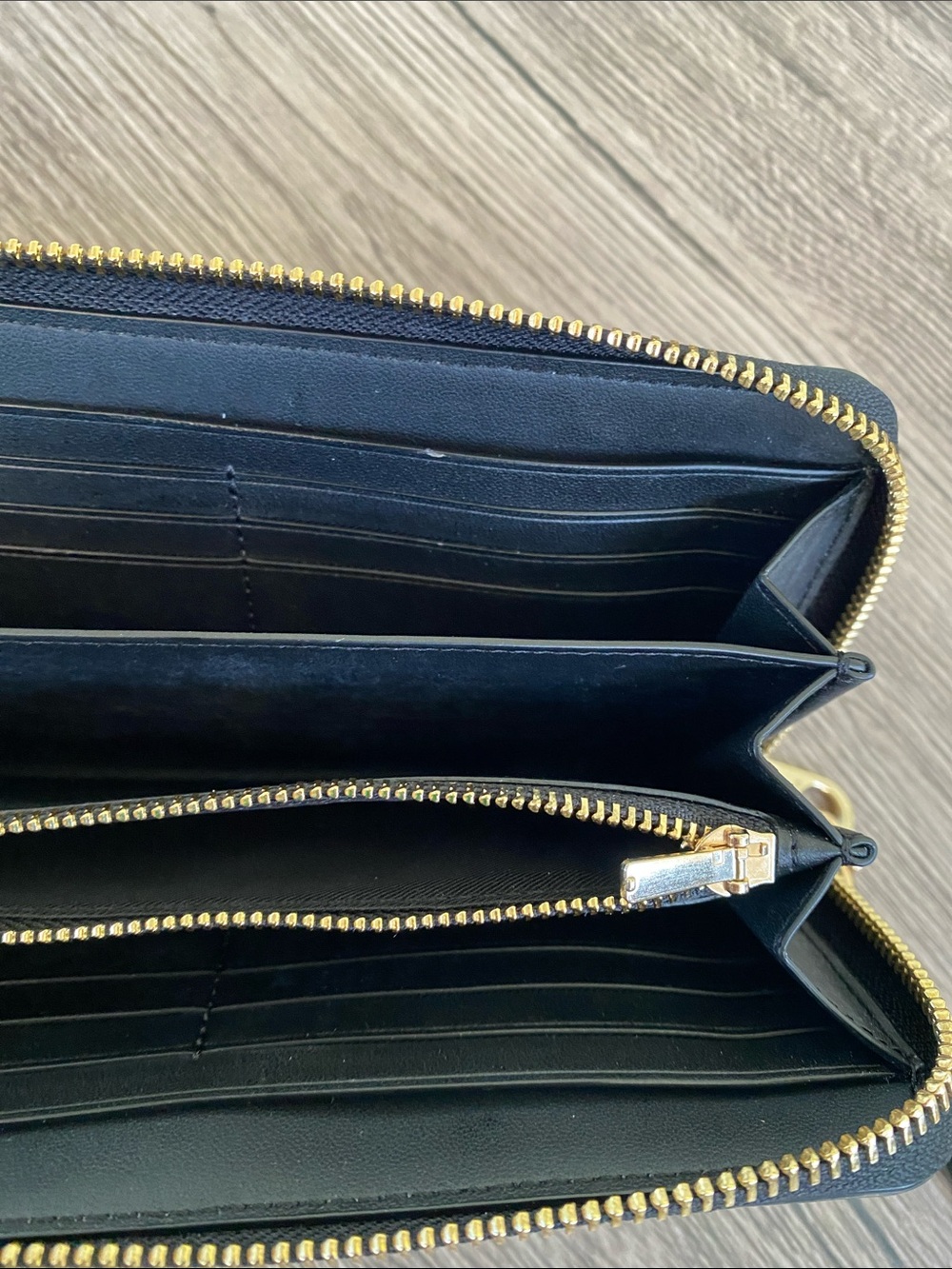 Coach Brown Tan Signature Zip Wallet Wristlet - Picture 11 of 16